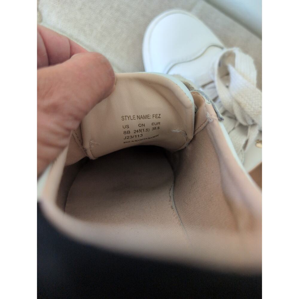 Kate Spade New York Fez Sneakers Optic White/Black Spade Logo 8 - Picture 6 of 7